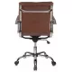 Кресло руководителя Бюрократ Ch-993-Low коричневый экокожа низк.спин. крестов. металл хром