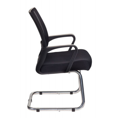 Кресло Бюрократ MC-209 черный TW-01 TW-11 сетка/ткань полозья металл серебристый