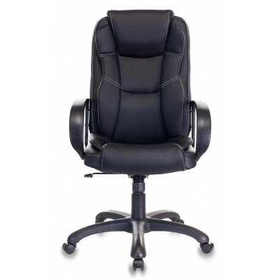 Кресло руководителя Бюрократ CH-839 черный Leather Black экокожа крестов. пластик