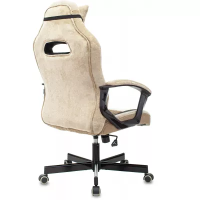 Кресло игровое Zombie VIKING 6 KNIGHT Fabric коричневый/бежевый с подголов. крестов. металл