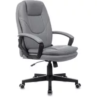 Кресло руководителя Бюрократ CH-868N серый экокожа крестов. пластик