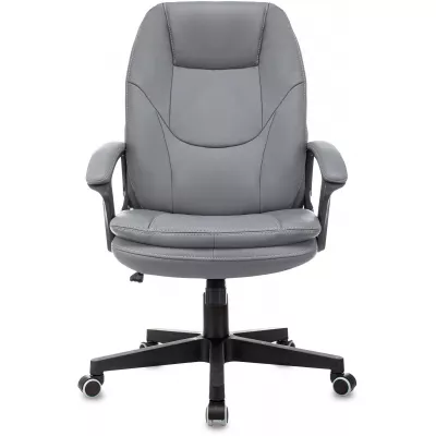 Кресло руководителя Бюрократ CH-868N серый экокожа крестов. пластик