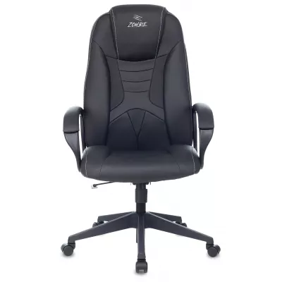 Кресло игровое Zombie 8 черный экокожа крестов. пластик