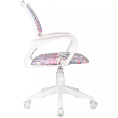 Кресло детское Бюрократ BUROKIDS 1 W мультиколор луна розовая крестов. пластик пластик белый