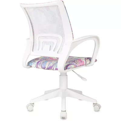 Кресло детское Бюрократ BUROKIDS 1 W мультиколор луна розовая крестов. пластик пластик белый