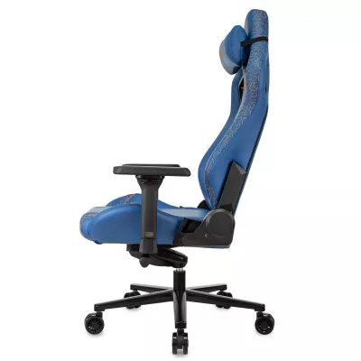 Кресло игровое Knight Craft Dragon синий экокожа крестов. металл