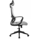 Кресло руководителя Бюрократ Wise серый сетка/ткань с подголов. крестов. пластик