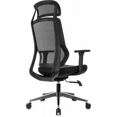 Кресло эргономичное Бюрократ MC-412N-H черный сетка/ткань с подголов. крестов. металл хром