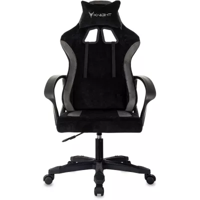 Кресло игровое Knight Optimum черный/серый крестов. пластик