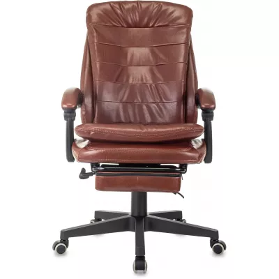 Кресло руководителя Бюрократ T-9950MSG-F коричневый экокожа крестов. пластик подст.для ног
