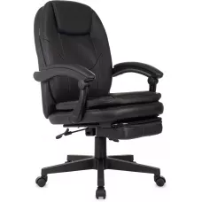 Кресло руководителя Бюрократ CH-868N-BF черный экокожа крестов. пластик подст.для ног