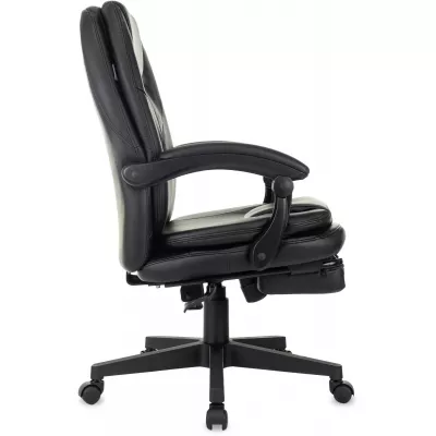 Кресло руководителя Бюрократ CH-868N-BF черный экокожа крестов. пластик подст.для ног