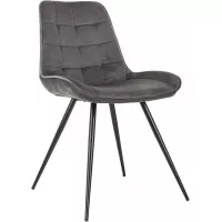 Стул для дома Бюрократ CH-K2 т.серый Holland 18 металл черный на ножках (CH-K2_1/HL18)