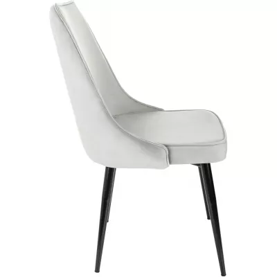 Стул для дома Бюрократ CH-K4 св.серый Holland 09 металл черный на ножках (CH-K4_1/HL09)