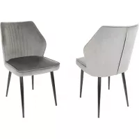 Стул для дома Бюрократ CH-K5_2 комплект 2шт т.серый Holland 18 металл черный на ножках (CH-K5_1/HL18_2)