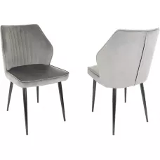 Стул для дома Бюрократ CH-K5_2 комплект 2шт т.серый Holland 18 металл черный на ножках (CH-K5_1/HL18_2)