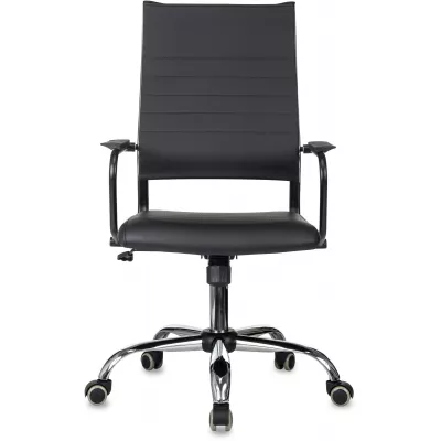 Кресло руководителя Бюрократ CH BALANCE SL Line черный экокожа крестов. металл хром