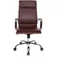 Кресло руководителя Бюрократ Ch-993 коричневый экокожа крестов. металл хром
