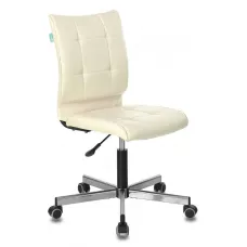 Кресло Бюрократ CH-330M молочный Diamond 271 экокожа крестов. металл хром