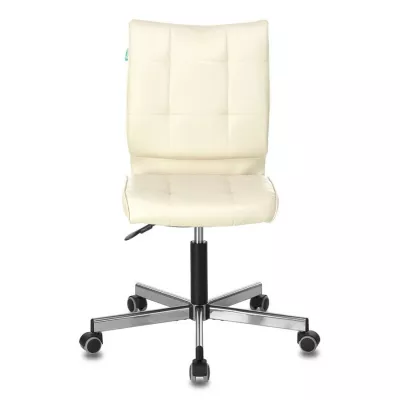 Кресло Бюрократ CH-330M молочный Diamond 271 экокожа крестов. металл хром