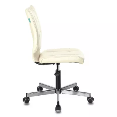 Кресло Бюрократ CH-330M молочный Diamond 271 экокожа крестов. металл хром