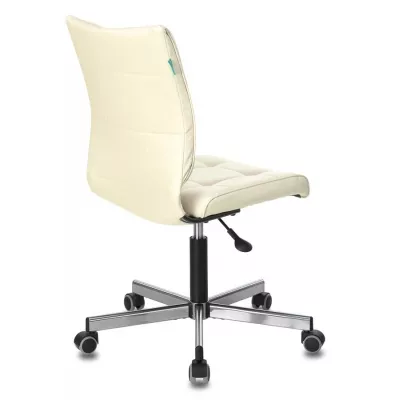 Кресло Бюрократ CH-330M молочный Diamond 271 экокожа крестов. металл хром