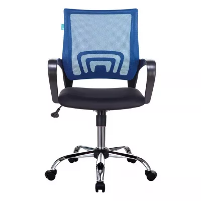 Кресло Бюрократ CH-695NSL синий TW-05 сиденье черный TW-11 сетка/ткань крестов. металл хром