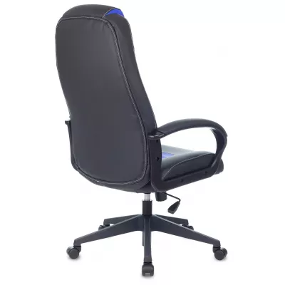 Кресло игровое Zombie 8 синий экокожа крестов. пластик