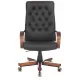 Кресло руководителя Бюрократ T-9928WALNUT/ECO черный экокожа крестов. металл/дерево