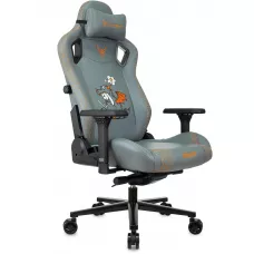 Кресло игровое Knight Craft Dragon серый экокожа крестов. металл