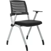 Стул Бюрократ X-Click черный на ножках металл серый