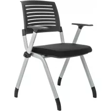 Стул Бюрократ X-Click черный на ножках металл серый