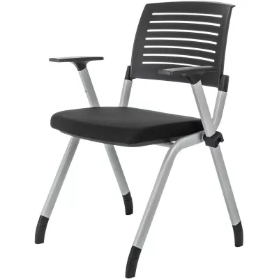 Стул Бюрократ X-Click черный на ножках металл серый