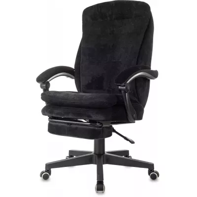 Кресло руководителя Бюрократ T-9950MSG-F Fabric черный Light-20 крестов. пластик подст.для ног