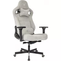 Кресло игровое Knight Hunter светло-серый Alfa 05 искусственная замша крестов. металл