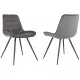 Стул для дома Бюрократ CH-K2_2 комплект 2шт т.серый Holland 18 металл черный на ножках (CH-K2_1/HL18_2)