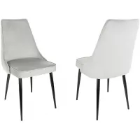 Стул для дома Бюрократ CH-K4_2 комплект 2шт св.серый Holland 09 металл черный на ножках (CH-K4_1/HL09_2)