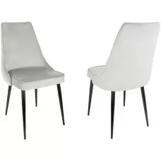 Стул для дома Бюрократ CH-K4_2 комплект 2шт св.серый Holland 09 металл черный на ножках (CH-K4_1/HL09_2)