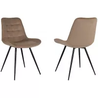 Стул для дома Бюрократ CH-K2_2 комплект 2шт св.коричневый Holland 65 металл черный на ножках (CH-K2_1/HL65_2)