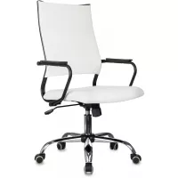 Кресло руководителя Бюрократ CH BALANCE SL Line белый экокожа крестов. металл хром