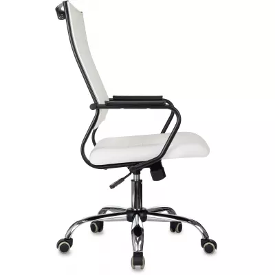 Кресло руководителя Бюрократ CH BALANCE SL Line белый экокожа крестов. металл хром