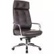 Кресло руководителя Бюрократ _DAO коричневый кожа крестов. алюминий