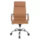 Кресло руководителя Бюрократ Ch-993 светло-коричневый экокожа крестов. металл хром