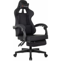 Кресло игровое Zombie 3 черный Neo Black крестов. пластик подст.для ног