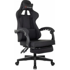 Кресло игровое Zombie 3 черный Neo Black крестов. пластик подст.для ног