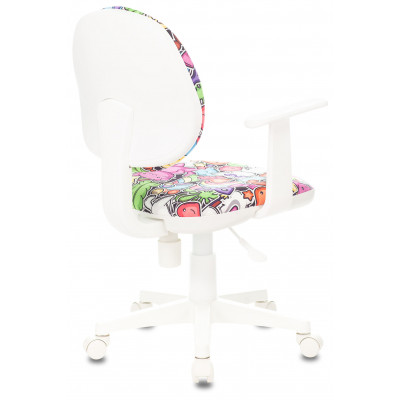 Кресло детское Бюрократ CH-W356AXSN мультиколор маскарад крестов. пластик пластик белый