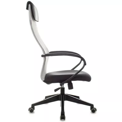 Кресло эргономичное Бюрократ CH-607 светло-серый TW-02 сиденье черный сетка/ткань с подголов. крестов. пластик