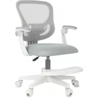 Кресло детское Бюрократ Burokids 3 серый сетка/ткань крестов. пластик подст.для ног пластик белый