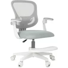 Кресло детское Бюрократ Burokids 3 серый сетка/ткань крестов. пластик подст.для ног пластик белый