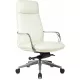 Кресло руководителя Бюрократ _Vega белый кожа с подголов. крестов. алюминий